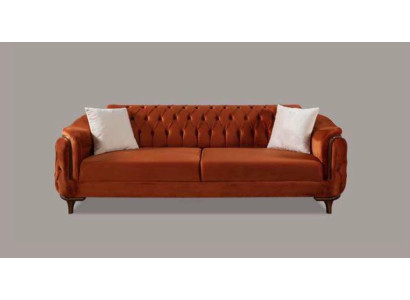 Three Seater Sofa 3 Seater Luxury Sofas Modern Fabric Furniture Design Brown