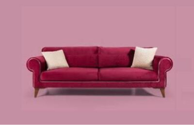 Sofa 3 Seater Rose Fabric Living room Luxury Furniture Three Seater Couch new