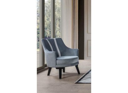 Living room Armchair Seater 1 Fabric Polyester Style Modern Design Blue