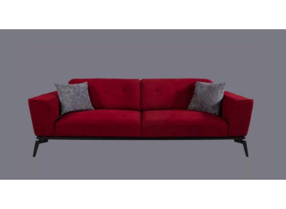 Luxury Three Seater Modern Couch Furniture Red Couches Sofas Fabric Textile