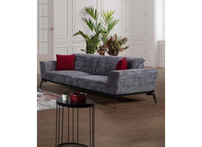 Sofa 3 Seater Couch Upholstery Sofas Living room Fabric Gray Living landscape