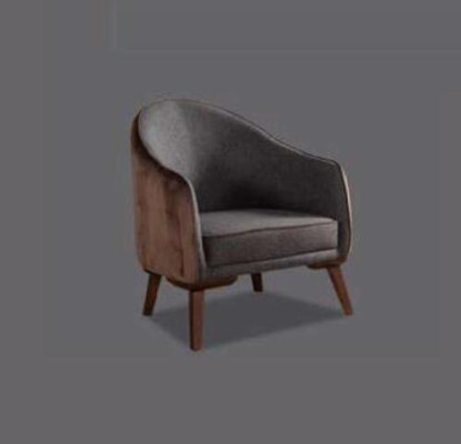 Armchair 1 Seater Gray Single Seater Living room Textile Design Luxury Style new