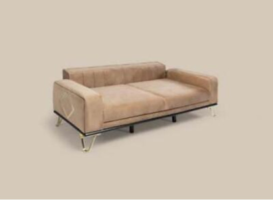 Sofa 3 Seater Textile Beige Sofas Couch Furniture Modern Three Seater new