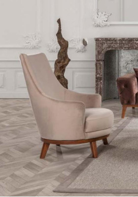 Living room 1 Seat Armchair Fabric Style Modern Design Color White new