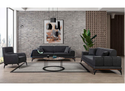 Sofa set 3+3+1 Seater Set Design Sofa Textile Armchair Living room new