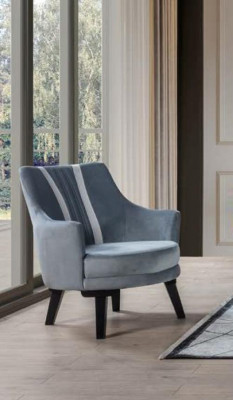 Sofa set 3+3 Seater Sofa Armchair Luxury Set Fabric Suite 3pcs Blue