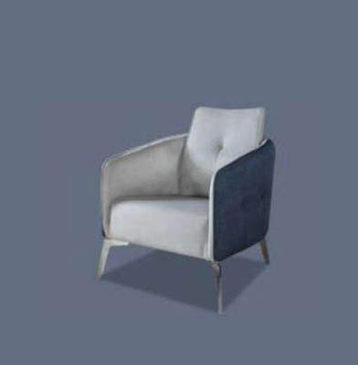 Armchair Luxury Single Seater Textile Upholstery Design Furniture Armchair White Fabric