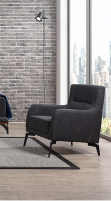 Armchair Single Seater 1 Seat Fabric Chair Living room Furniture Textile TV