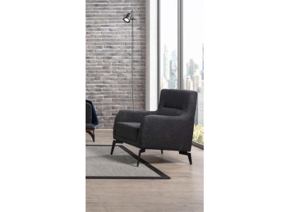 Armchair Single Seater 1 Seat Fabric Chair Living room Furniture Textile TV