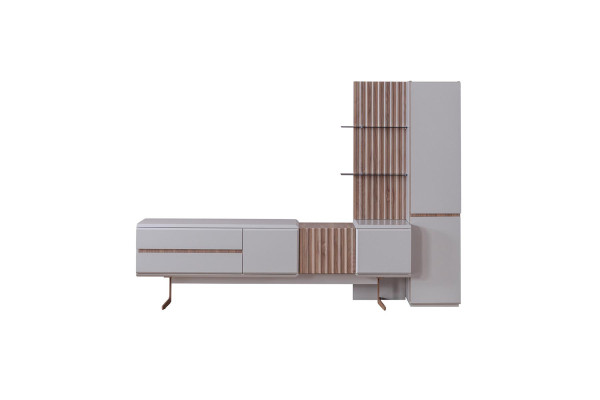 Exclusive Living room Set 2-piece TV stand Wardrobe Shelf Shelves Furniture