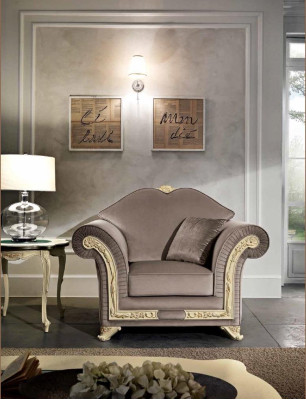 Living room Set Sofa set Wood Living room Classic Design Italy Set 9 pieces.