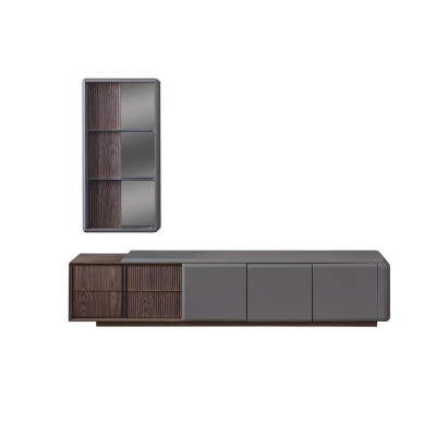 Designer Living room set TV Wardrobe with Exclusive Wall shelf Shelf 2-piece.