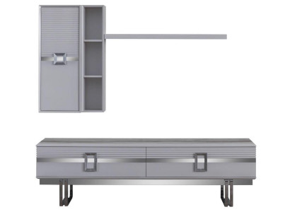 Modern Wall unit Living room Consists of 4 pieces in Ekclusive White living walls