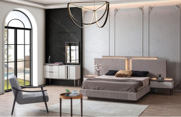 Design Bedroom 5 pcs. Bedroom Set Bed Bedside table Dressing table