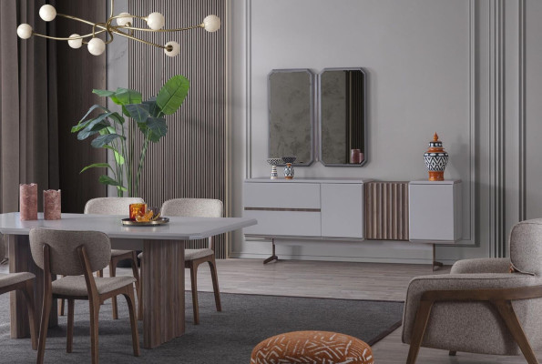 Dining room set dining set Group Table Chairs 8 pieces. Modern furniture dining set