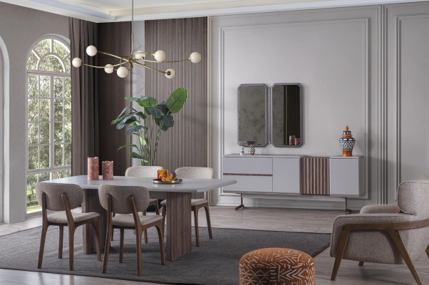 Dining room set dining set Group Table Chairs 8 pieces. Modern furniture dining set