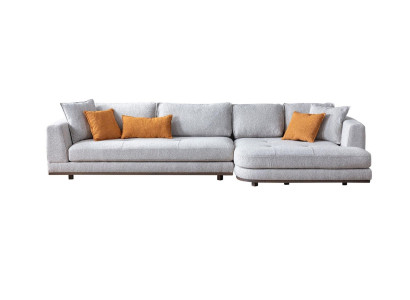 Luxury Corner sofa L-shape Modern Furniture from Living room Gray Color Designer