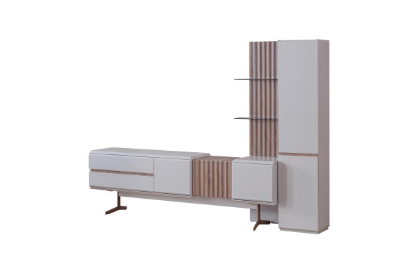 Exclusive Living room Set 2-piece TV stand Wardrobe Shelf Shelves Furniture
