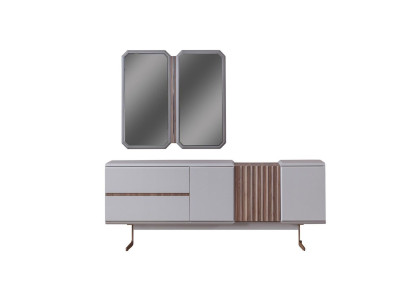 Exclusive Dining room Sideboard 2x Mirror Style Chest of drawers 210cm Wood 3pcs