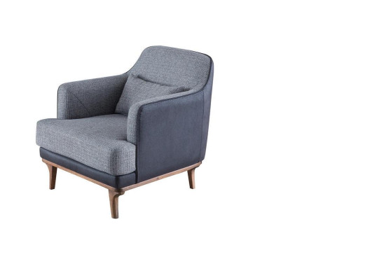 Armchair Modern Gray Living room Seat Furniture Textile Design Furniture Single Seater