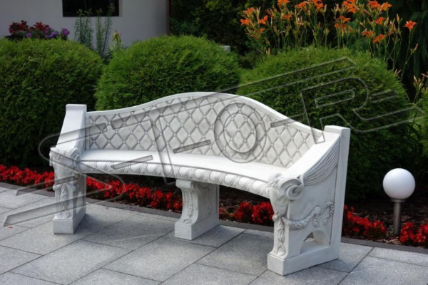Antique Style Stone Armchair Stool Chair Garden Terrace Elegant Decor Design Throne