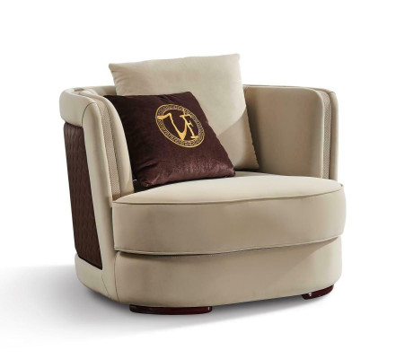 Armchair TV Couch 1 Seater Sofa Textile Fabric Couches Upholstery Design