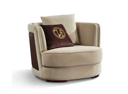 Armchair TV Couch 1 Seater Sofa Textile Fabric Couches Upholstery Design