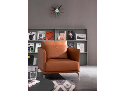 Armchair Leather Design Upholstery Decorative Lounge Chair Seat Luxury Room Waiting new