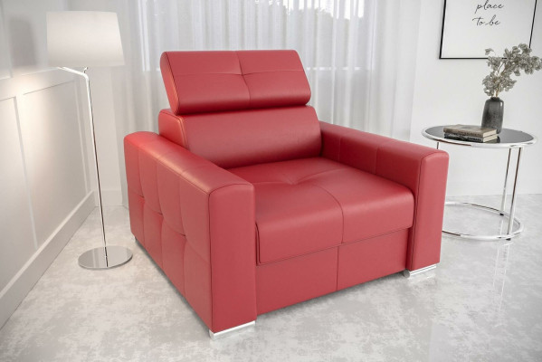 Armchair Modern Lounge Club Living room Modern Textile Fabric Red Creative Furniture