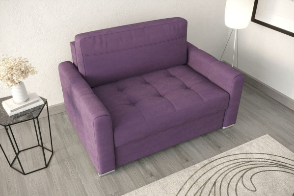 Armchair Relax Textile Lounge Club Upholstery Design Couch Sofa Seater Luxury Purple new