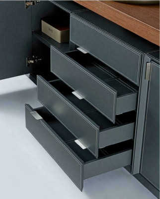 Sideboard Chest of drawers Wardrobe Console Sideboard Office furniture 221cm xxl