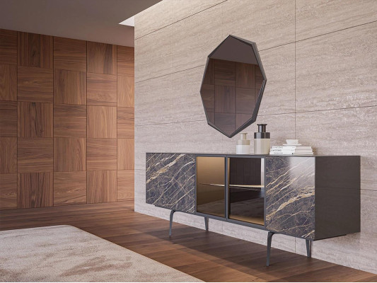 Sideboard with Mirror Luxury Furnishings Dining room Complete Set Modern Furniture