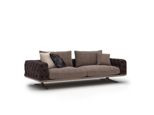 Living room set 2 pieces modern 2x three-seater sofa couch upholstered furniture luxury