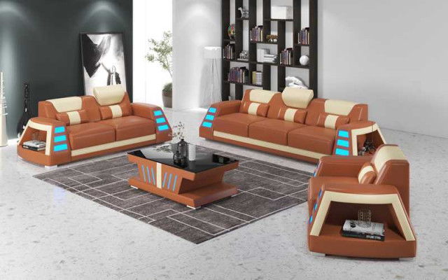 Couch set sofa set leather sofas sofa complete e 3-piece yellow set sofas