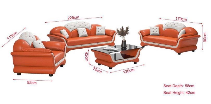 Sofa set sofa set leather sofa sofa complete e 3-piece sofas black