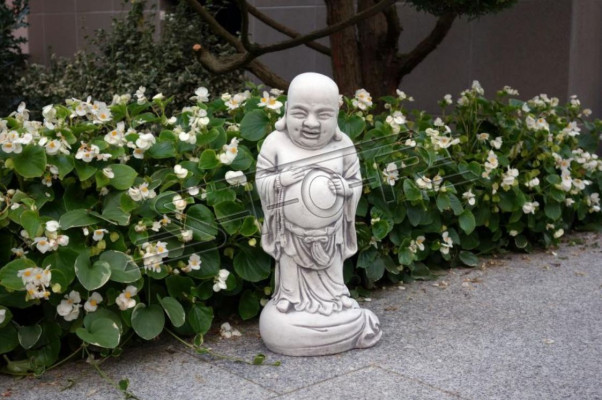 Buddha figure sculpture in stone effect. Large sculpture for garden decorative
