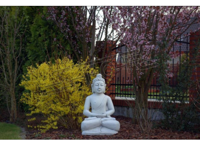 Buddha sculpture in stone effect. Decorative large sculpture for garden figure