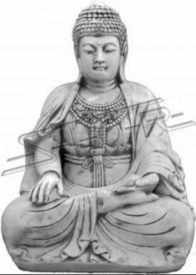 Buddha sculpture in stone effect. Figure Large Sculpture for Garden Decorative