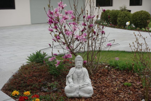Buddha sculpture in stone effect. Figure Large Sculpture for Garden Decorative