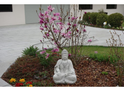 Buddha sculpture in stone effect. Figure Large Sculpture for Garden Decorative
