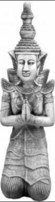 Buddha sculpture in stone effect. Large figure sculpture for garden decorative