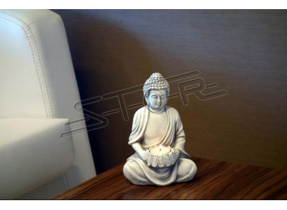 Buddha Sculpture Tea Lights Candle Stand Large Sculpture Garden