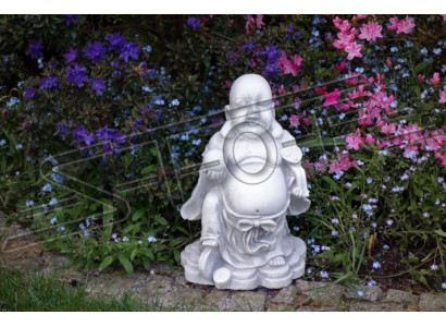 Buddha Statue Statues Sculptures Figure Decoration Garden Silver Patio