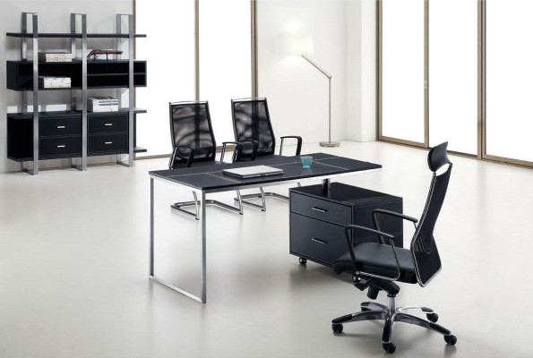 Office Furnishings Set 2pcs. Suite Desk Wall shelf Table shelves