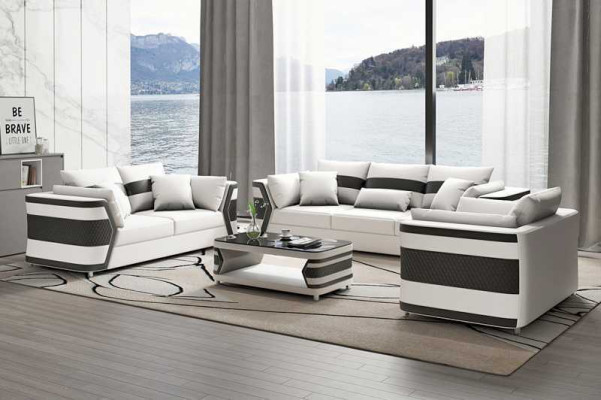 Red sofa set, sofa set, leather sofa, sofa complete and 3-piece sofa set
