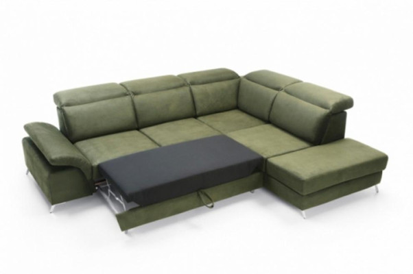 Couch Leather Sofa Corner Suite Green Corner Sofa L-Shape Sofa Luxury Modern
