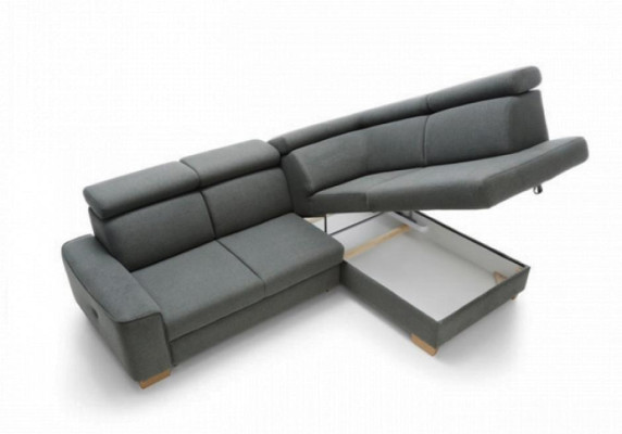 Corner suite Corner sofa L-shape Fabric sofa Couch Sofa Gray Upholstered sofa Seat
