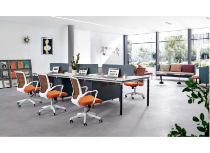 Office desk Counter 2 People Table Workplace 2 Chairs Design Table