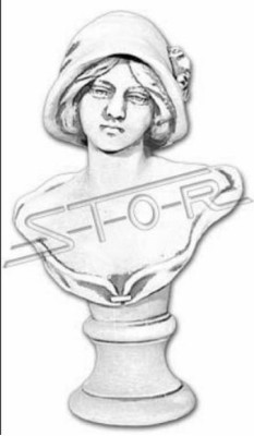 Bust Woman Antique Style Antiquity 40cm Stone Figure Sculpture Sculptures