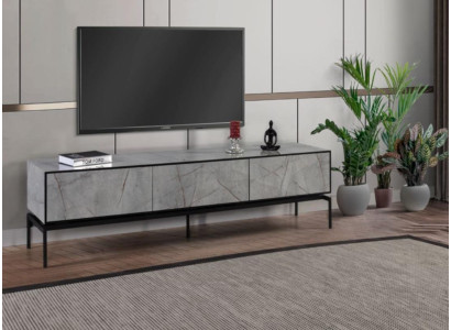 Sideboard TV-cabinet Lowboard Modern TV Stand Living room Gray Wood Table